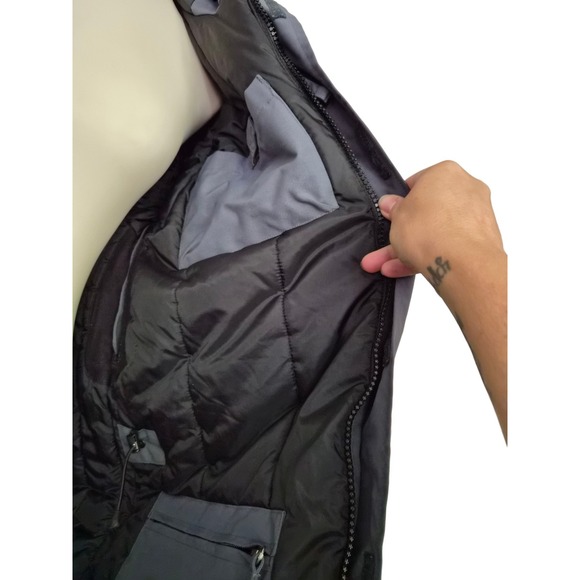 Duluth Trading Co Men's Hooded Insulated Work Jacket Coat Bluish Gray Nylon... - Picture 11 of 12